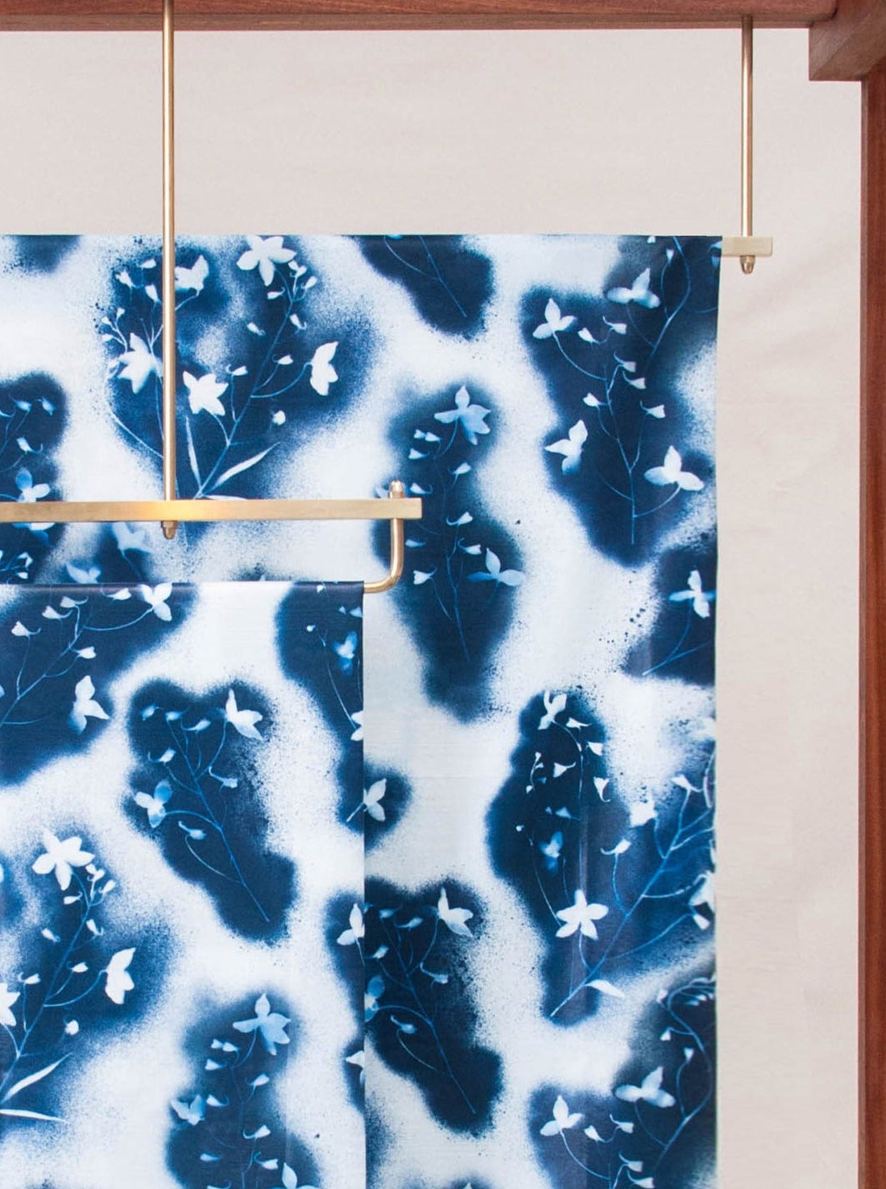 'Floral Plumes' Original Blue